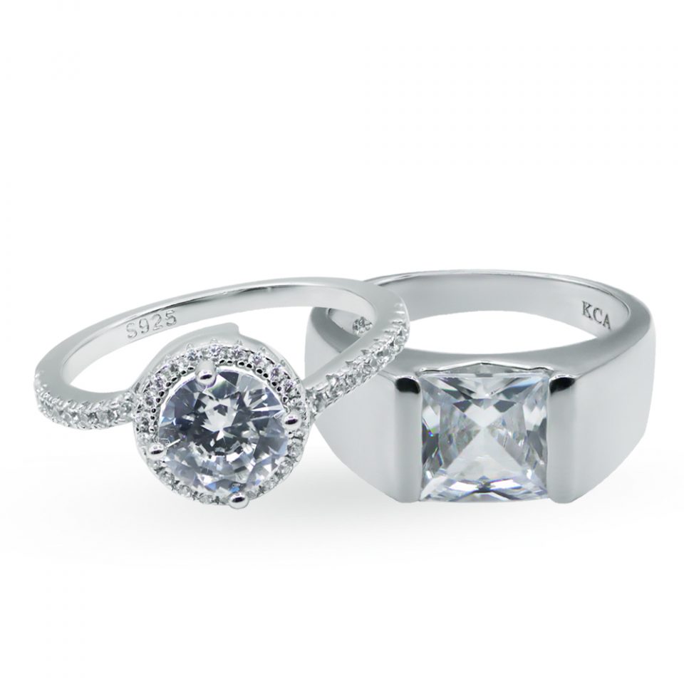 CLASSIC ADELA WHITE Couple Ring - Yasmin Jewelry KL Malaysia
